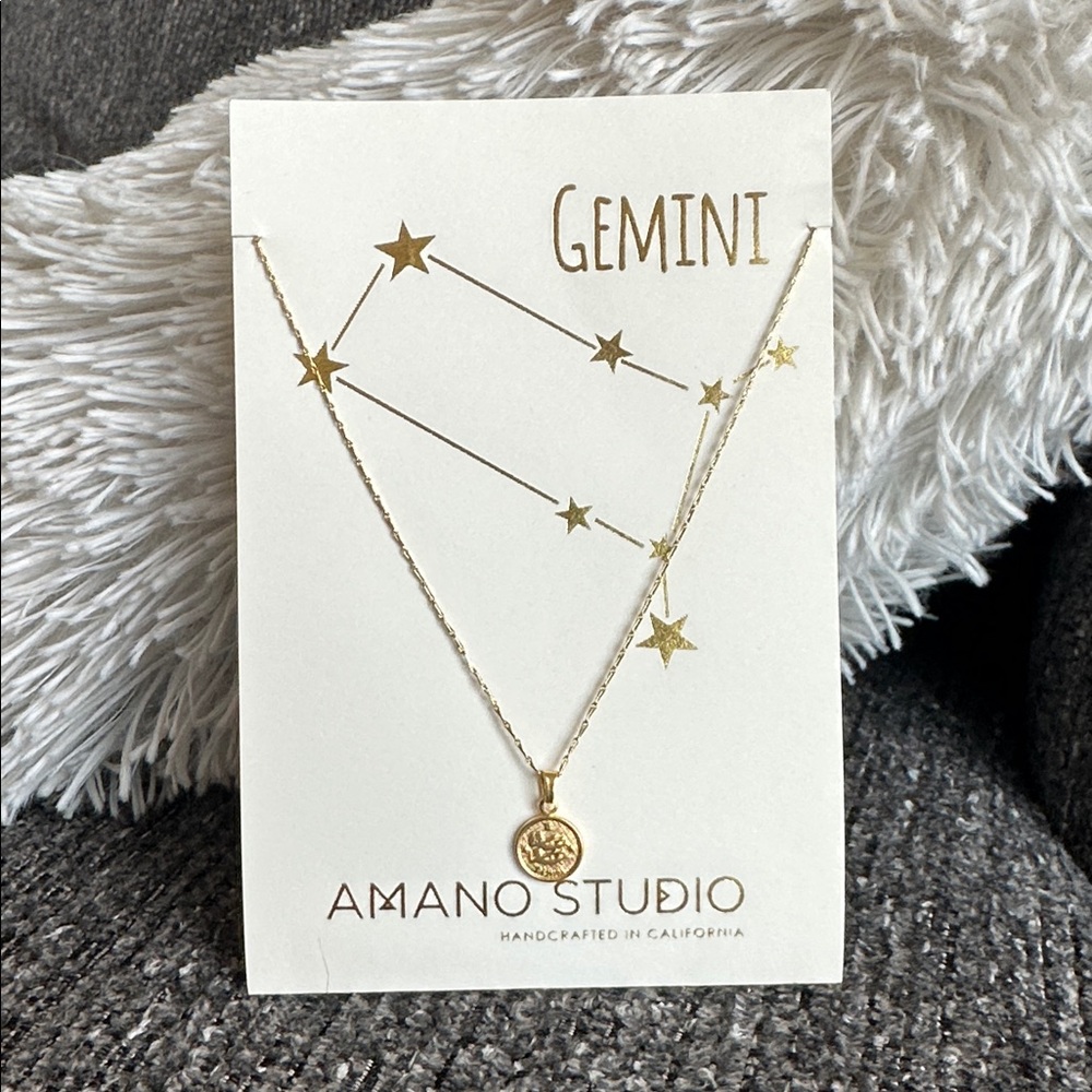 NEW Gold Gemini Necklace